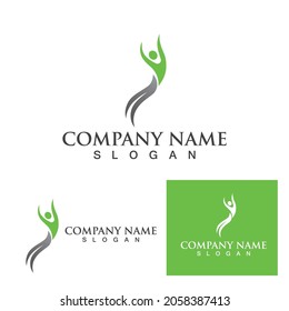 Human character logo sign illustration vector design
