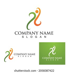 Human character logo sign illustration vector design