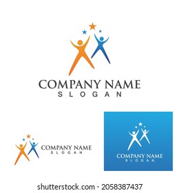 Human character logo sign illustration vector design