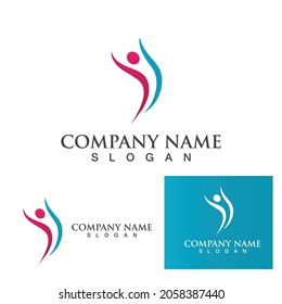 Human character logo sign illustration vector design