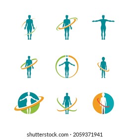 Human character logo sign illustration vector design