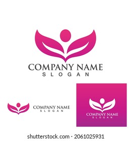 Human character logo sign illustration vector design