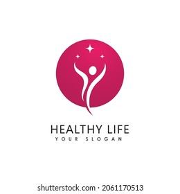 Human character logo sign illustration vector design