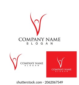 Human character logo sign illustration vector design
