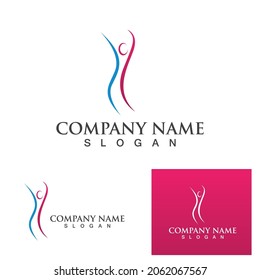 Human character logo sign illustration vector design