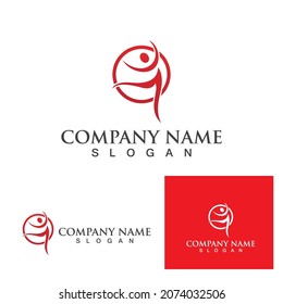 Human character logo sign illustration vector design