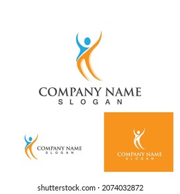 Human character logo sign illustration vector design