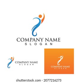 Human character logo sign illustration vector design