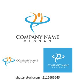 Human character logo sign illustration vector design