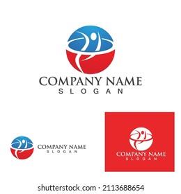 Human character logo sign illustration vector design