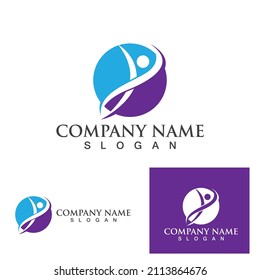 Human character logo sign illustration vector design