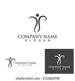 Human character logo sign illustration vector design