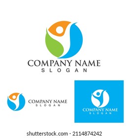Human character logo sign illustration vector design