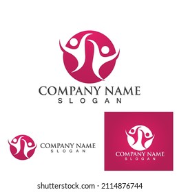 Human character logo sign illustration vector design