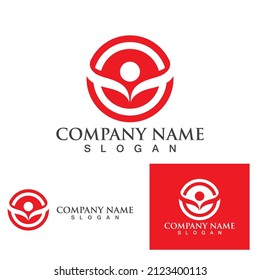 Human character logo sign illustration vector design