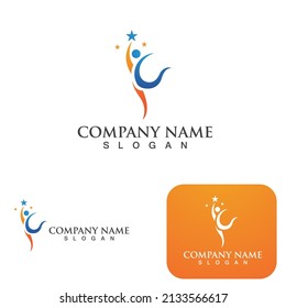 Human character logo sign illustration vector design