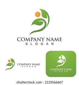 Human character logo sign illustration vector design