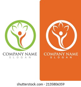 Human character logo sign illustration vector design