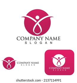 Human character logo sign illustration vector design