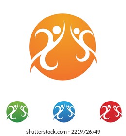 Human character logo sign illustration vector design