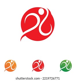 Human character logo sign illustration vector design