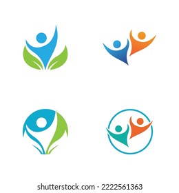 Human character logo sign illustration vector design