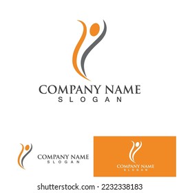 Human character logo sign illustration vector design