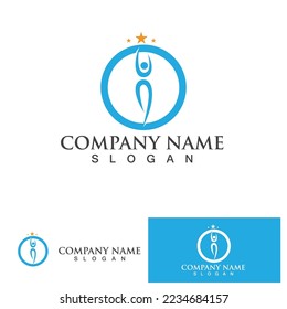 Human character logo sign illustration vector design