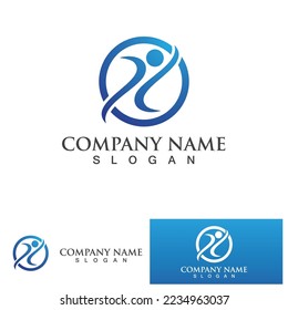 Human character logo sign illustration vector design
