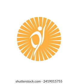 Human character logo sign illustration vector design