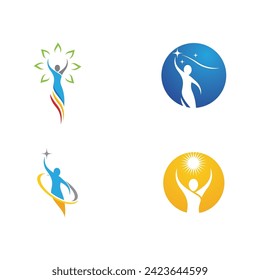Human character logo sign illustration vector design