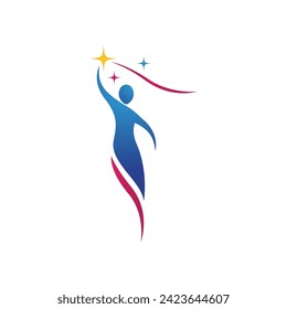 Human character logo sign illustration vector design