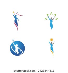 Human character logo sign illustration vector design