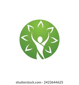 Human character logo sign illustration vector design
