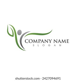 Human character logo sign illustration vector design