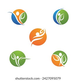 Human character logo sign illustration vector design