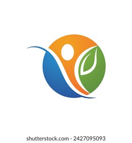 Human character logo sign illustration vector design