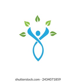 Human character logo sign illustration vector design