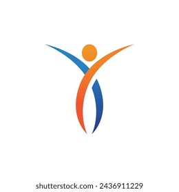 Human character logo sign illustration vector design