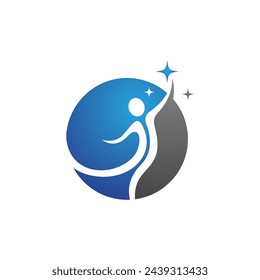 Human character logo sign illustration vector design