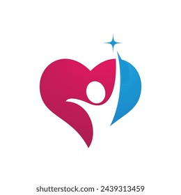 Human character logo sign illustration vector design