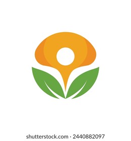 Human character logo sign illustration vector design