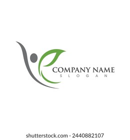 Human character logo sign illustration vector design