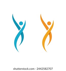 Human character logo sign illustration vector design