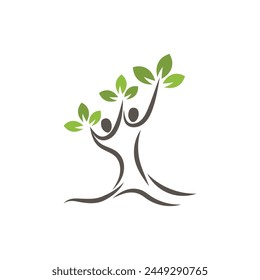 Human character logo sign illustration vector design