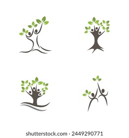 Human character logo sign illustration vector design