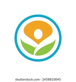 Human character logo sign illustration vector design