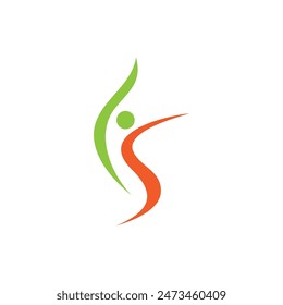 Human character logo sign illustration vector design