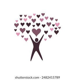Human character logo sign illustration vector design