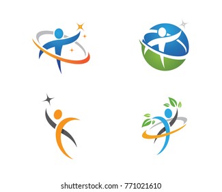 Human character logo sign illustration